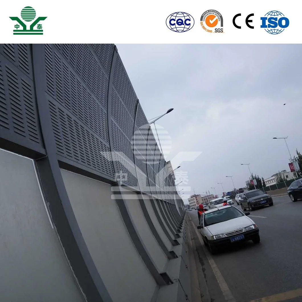 Zhongtai Sound Barriers for Highway Noise China Factory Acoustic Boundary Parede de som Freeway material da placa de alumínio em cerca