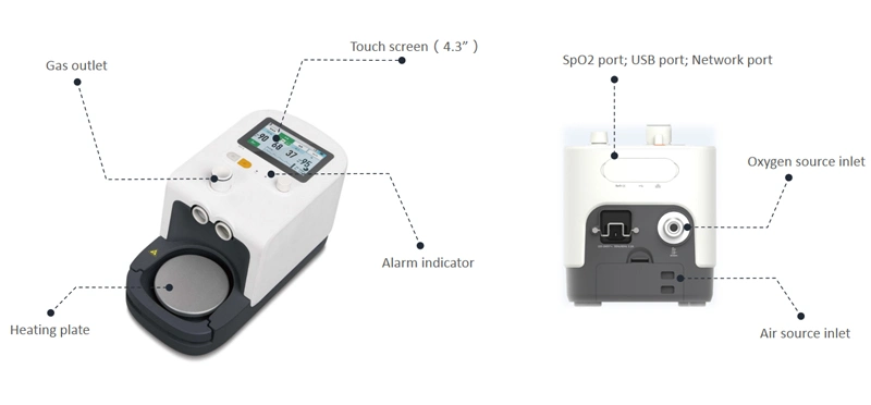 Medical Equipment Cheap High Flow Oxygen Devices Hfnc for Hospital