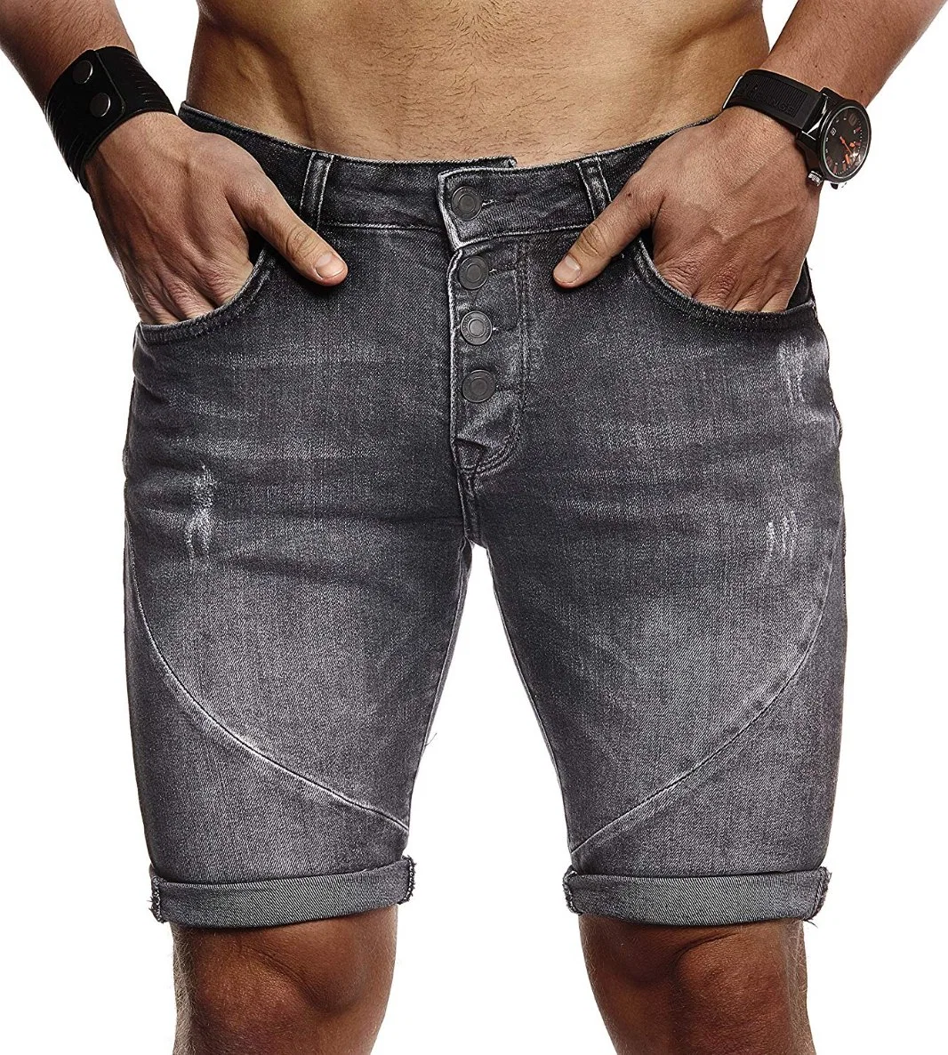 Summer Fashion Hot Sale Men Denim Straight Shorts