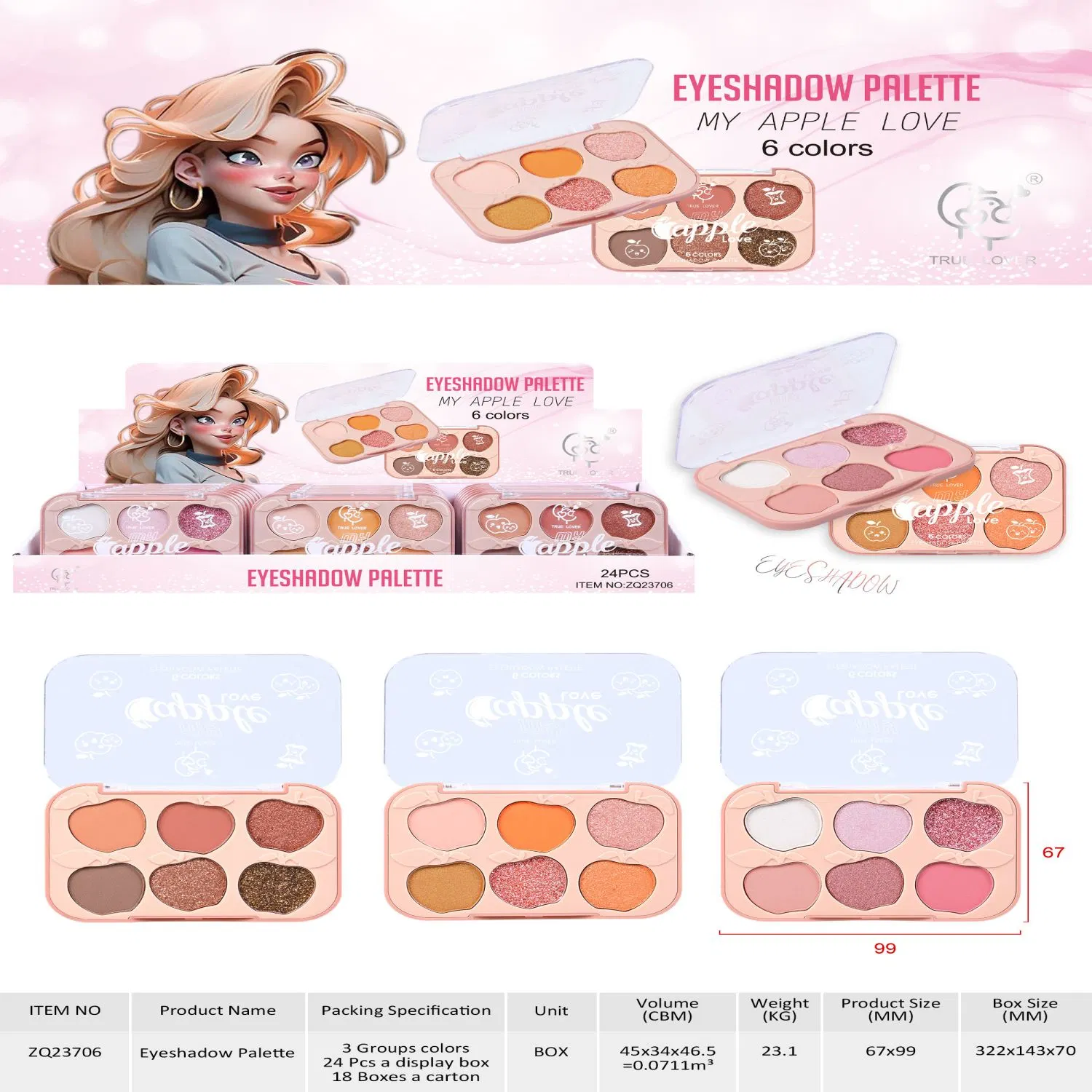 Etiqueta privada 4 colores Mayoreo Eye Shadow Kit