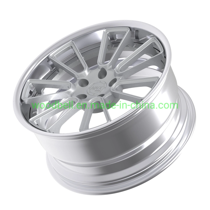 21 22 23 24inch Hyper Silver Chrome Machined-Faced Rims of Car Customized Forged Aluminum 2 Pieces Polished Alloy Rims for Car Wheels