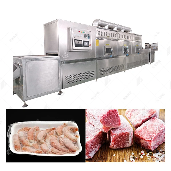 Continuous Thawing Microwave Belt Dryer for Pork Beef Drying Meat Microwave Dryer Thawing Machine