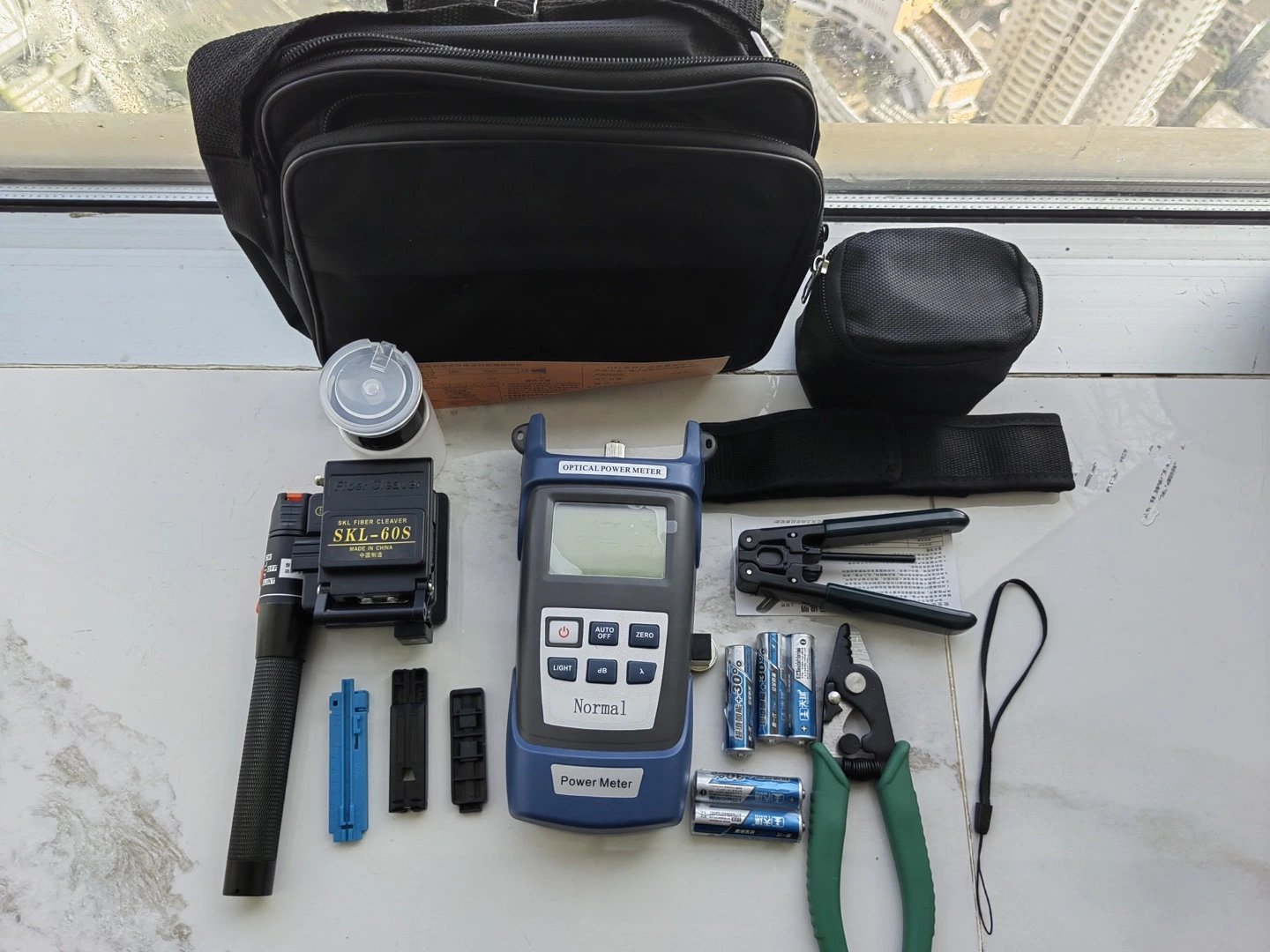 Fiber Optic Tool Kit Testing Equipment for FTTH Solution