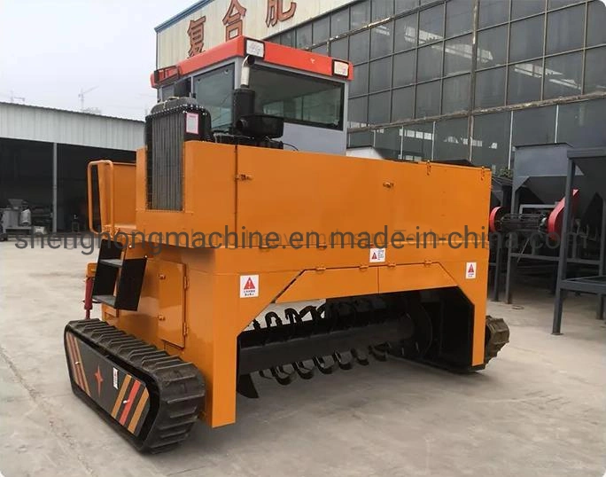 Agriculture Waste Chicken Manure Crawler Type Compost Making Turner Machine