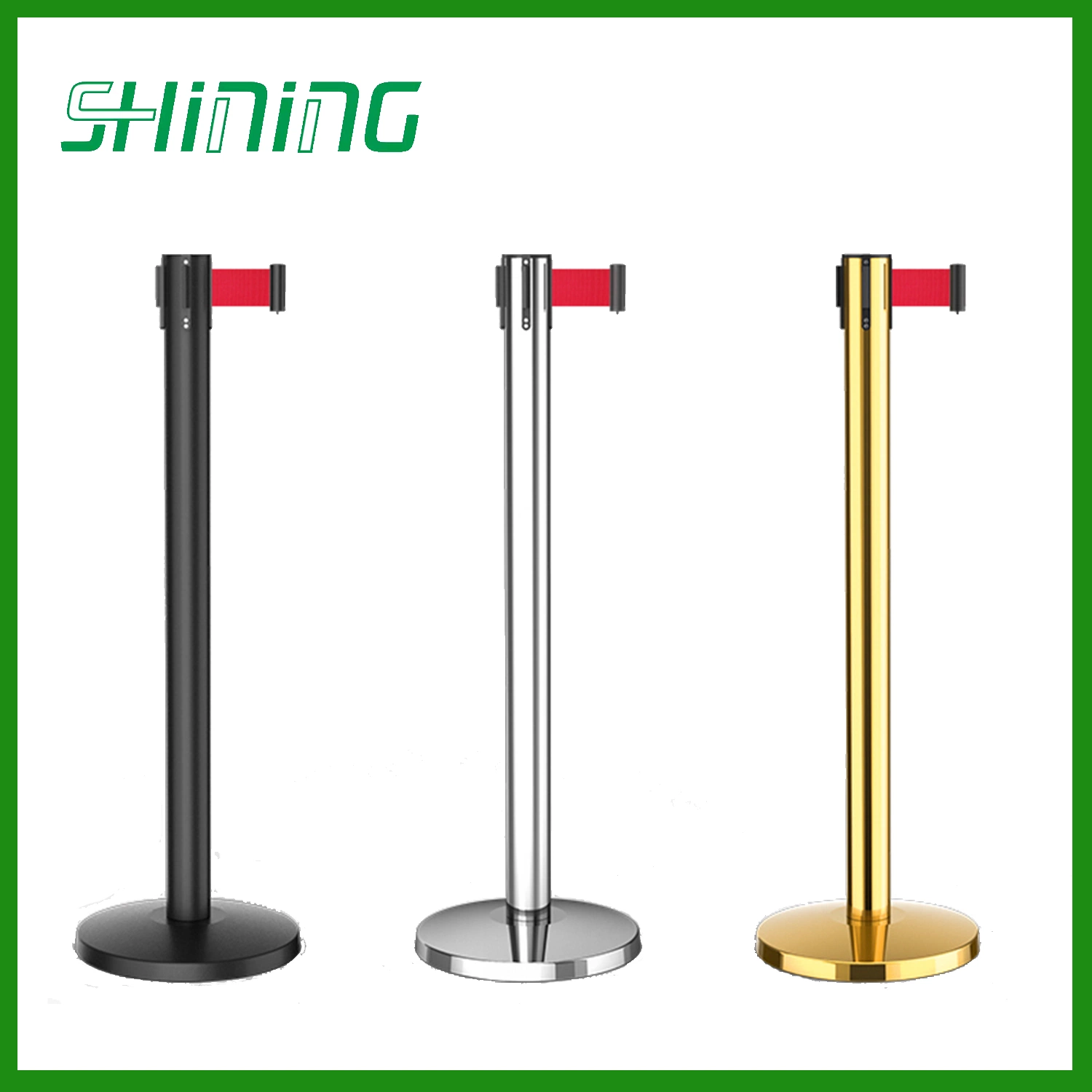 Stainless Steel Queue Barrier with Retractable Belt