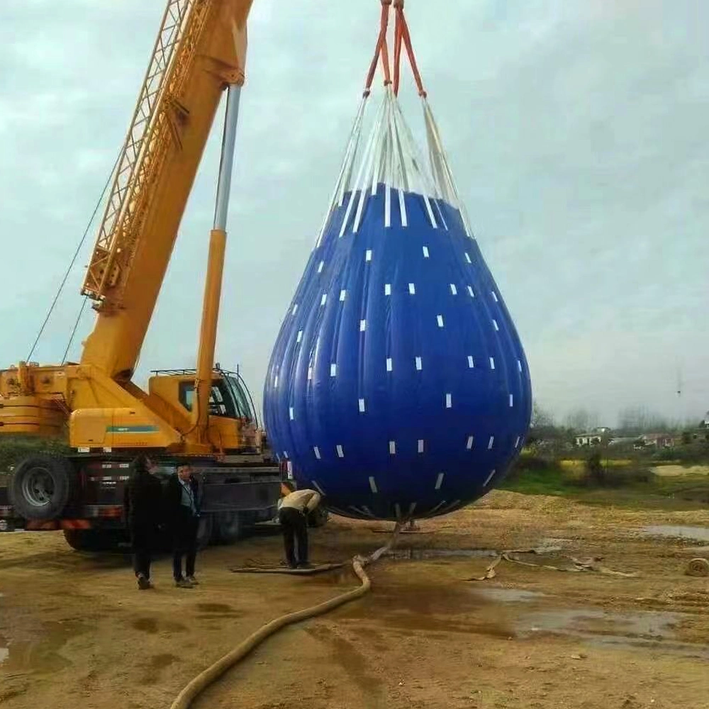 Grúa Marina carga Peso elevación Test TPU HDPE tarpaulin agua Bolsa de almacenamiento con capacidad personalizada