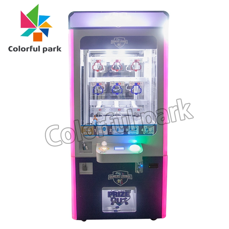 Parque de colores máquina de juego operado por monedas Keymaster máquina de ranura Claw Máquina de grúa Juego de Arcade máquina de monedas Juego de Maestro clave