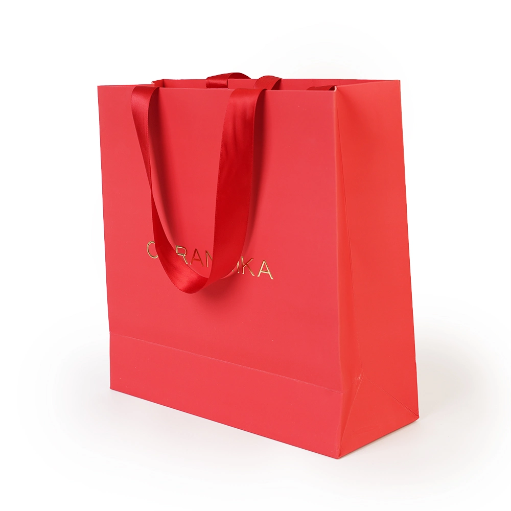 Orange Paper Bag Best Quality Customize China Manufacture Cheap Price Paper Bags with Handles