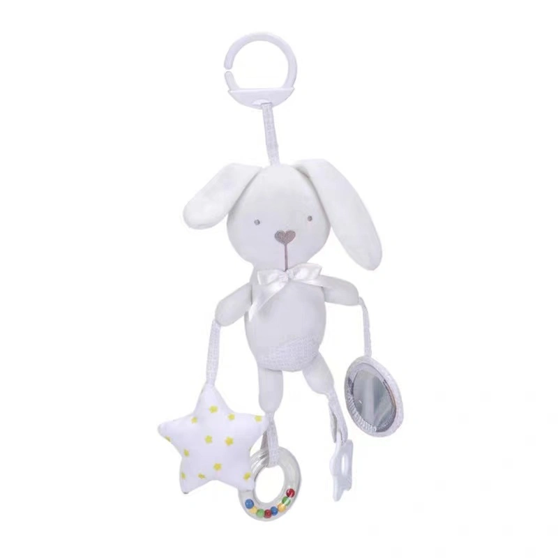 Jouets de poussette en peluche pour bébé, jouets éducatifs suspendus au berceau avec hochets pour bébé, animaux de dessin animé en cloche de sécurité pour bébé.