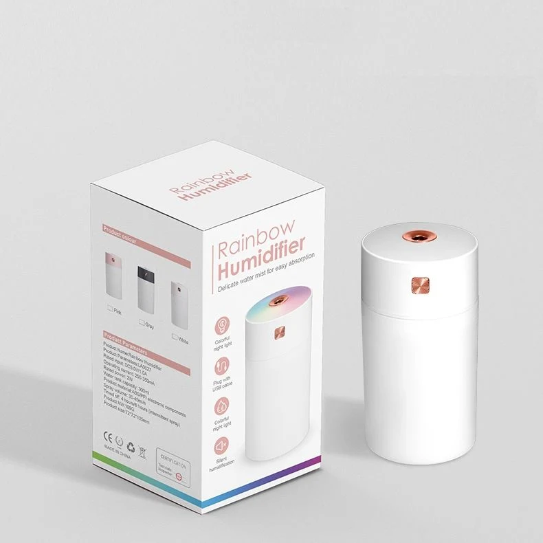 Nouvelle arrivée Rainbow Cup voiture Mini humidificateur Air Volume brouillard Automobile Industriel de l'humidificateur