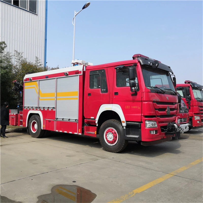 10 Tons to 12 Tons Sinotruck HOWO Fire Extinguisher Foam Tank Dry Powder Tank Water Tank Fire Fighting Truck