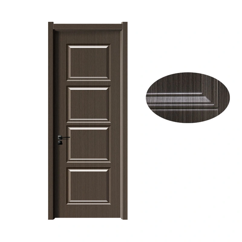 Eco-Friendly Soundproof XPS Foam Door Panel Hotel Wooden Composite WPC PVC Interior Door with Door Frame for Hospital