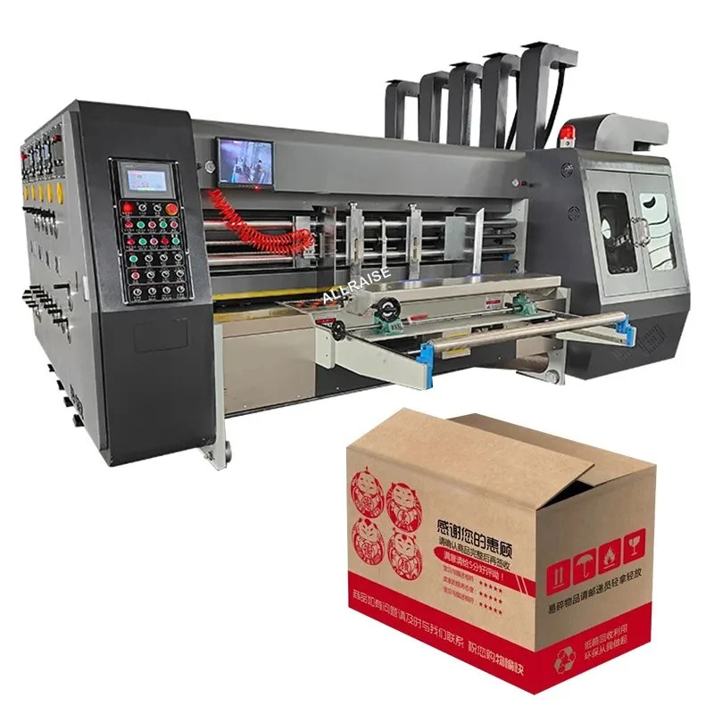 Máquina de impressão automática de tinta de cartão ondulado e de corte