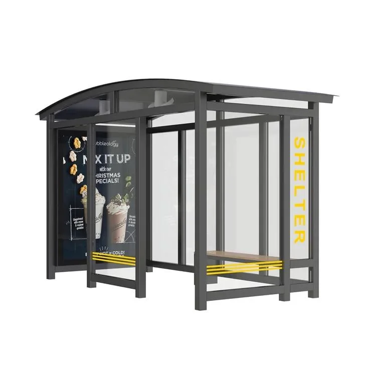 Venta al aire libre Metal Bus Stop Acero inoxidable Bus Shelter Fabricante