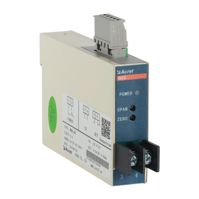 Acrel Bd-AV Single Phase Electrical Transducer Input AC 0-1/5A Output 4-20mA Power AC/DC 85-270V