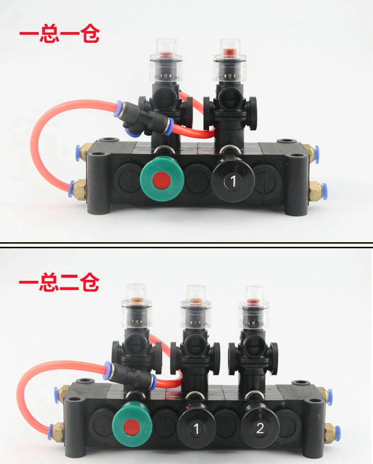 Pneumatic Combination Switch Valves (2 Compartments Fuel Tanker Pneumatic Control Block)