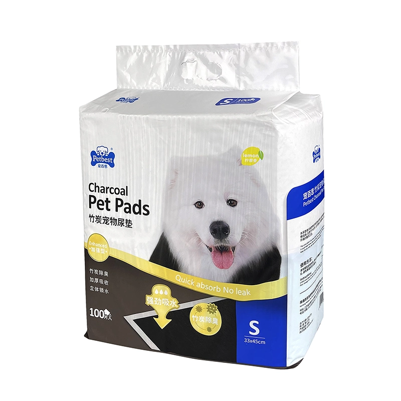 Hochwertige Bambus Charcoal Deodorant Saugfähige Pad Dog Windel Training Urin Einweg Hund Urin Pad Haustier Toilettenbedarf