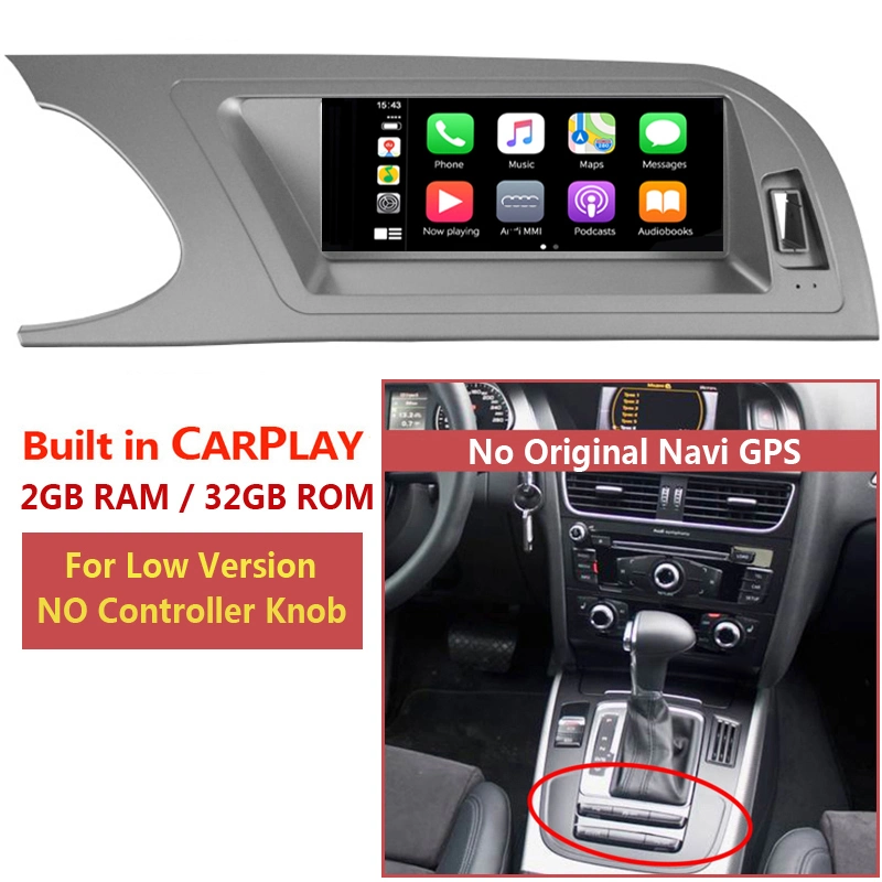 8.8Inch carro chefe da Unidade de Audi A4 B8 2009-2012 Multimedia player Android Market 10.0 Rádio WiFi DVD Google SWC Bt Carplay GPS