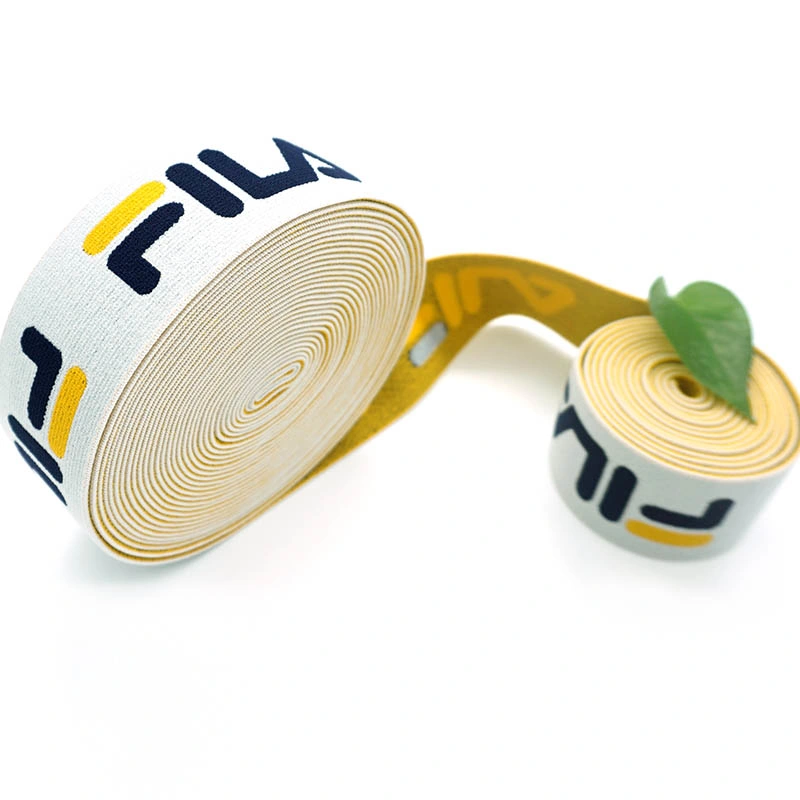 Verschleißfestes Custom Logo Nylon Jacquard elastisches Band für Hüte