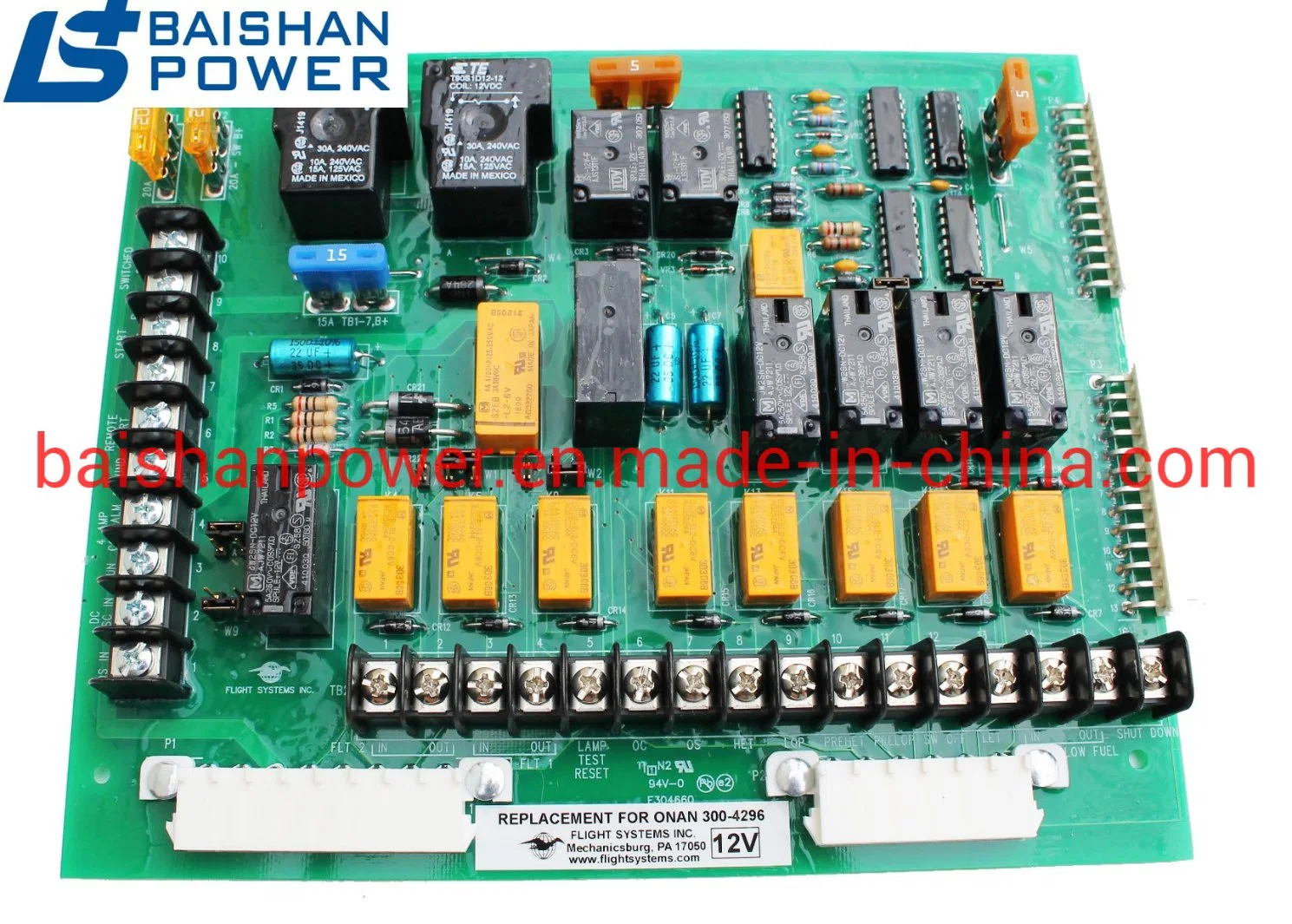 PCB Onan Generator 300-4296 300-4294, 300-2811 300-2809 12 Volt Engine Control Board Replacement 300-4296 300-4294 300-2807 300-2811 300-2809 Engine Monitor