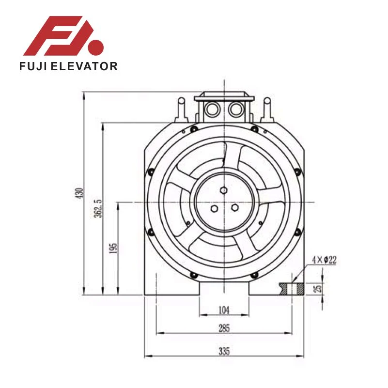 L'élévateur synchrone à aimant permanent Gearless Machine de traction les types FJT320