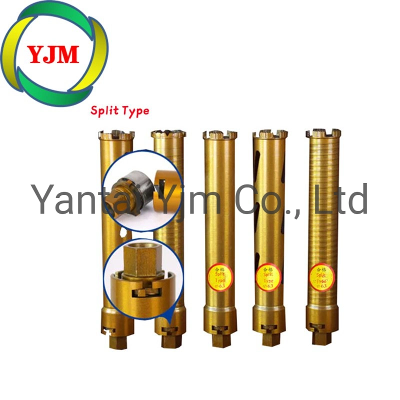 Split Type,Laser Welded Electroplated & Spray-Paint  Dry & Wet Diamond Core Drill Bits for Spiral Steel Tube for Reinforced Concrete,Glass,Tile,Exploration Cor