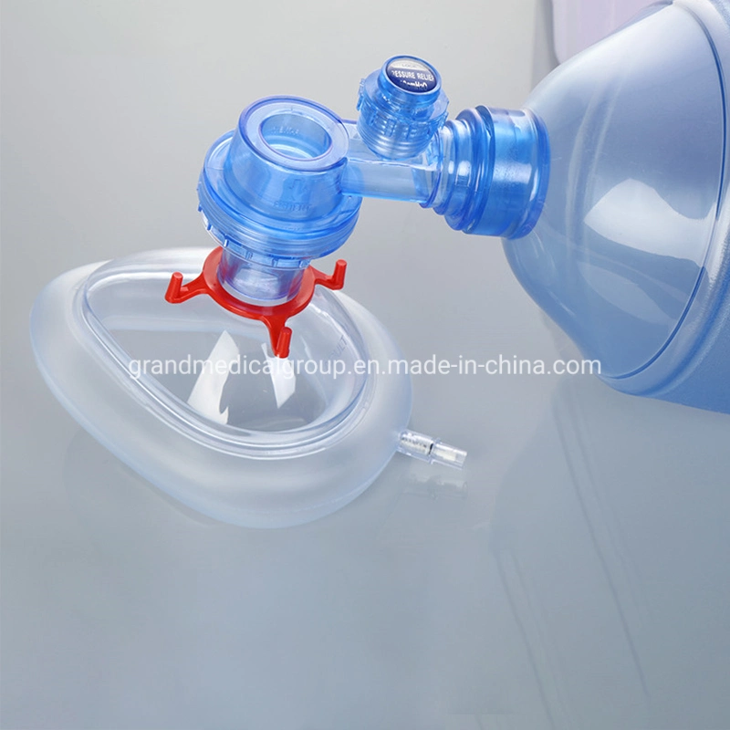 Manual Resuscinator PVC Medical Use Silicone Factory Hot Sale Adult Manual Ambu with Reservoir Bag First-Aid/Devices Ambu Bag Anesthesia