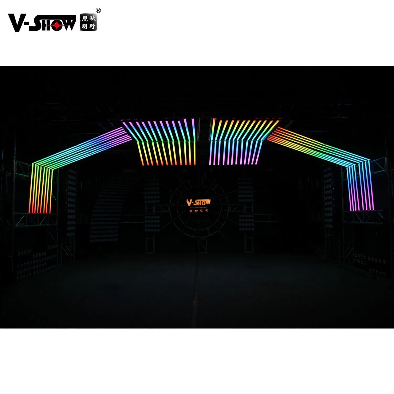 V-Show 16PCS Pixel Tube and 1PCS Controller with Carton LED Tue Pixel Professional Fixture Aluminum Wire Colorful Running