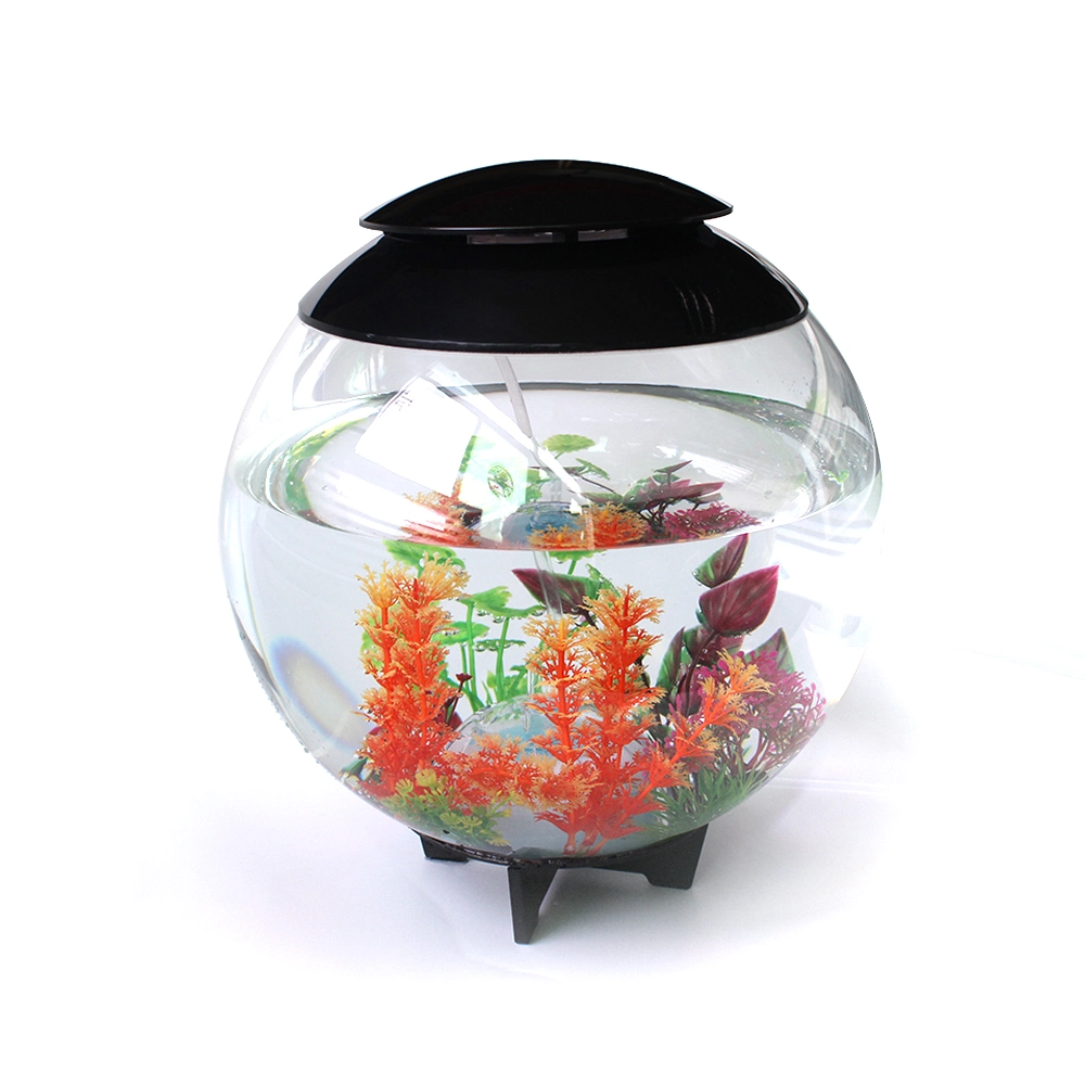 Bureau de type rond Fish Tank Aquariums Contrôle de la lumière à LED RVB par télécommande infrarouge