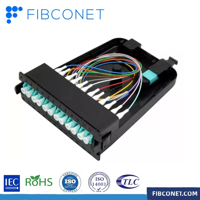 FTTH Optical OS2/Om3/Om4 12/24/36 Fiber Optic MTP MPO LC Cassette Module