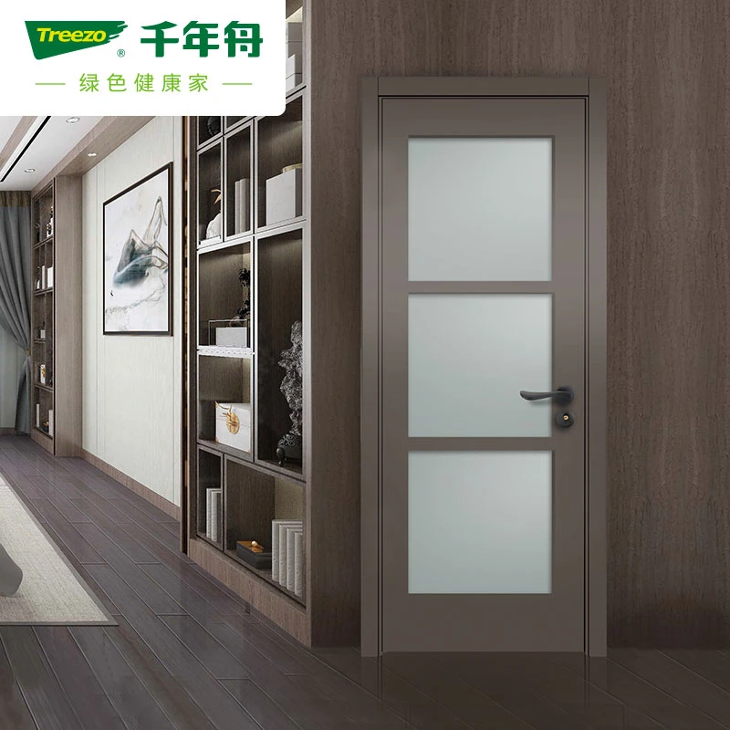 Light Grey Painted Solid Wood Door