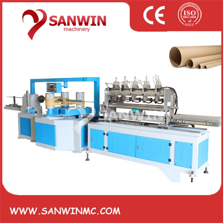 Spiral Kraft Cardboard Paper Tube Core Making Cutting Winding Machine