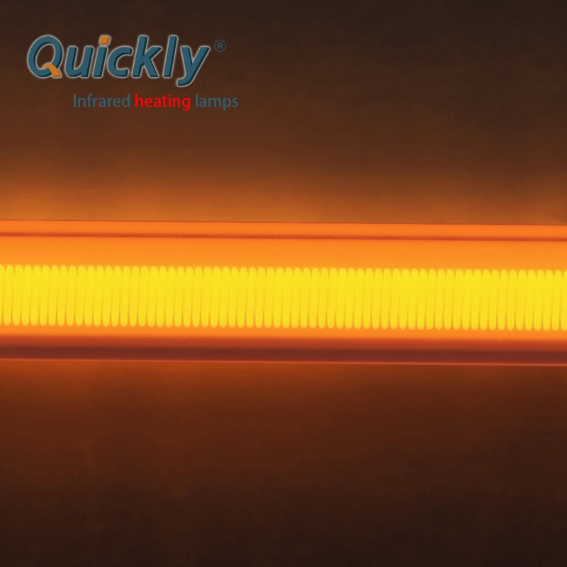 Gold Coating Single Tube Medium Wave Heater Lamps for IR Drying Oven