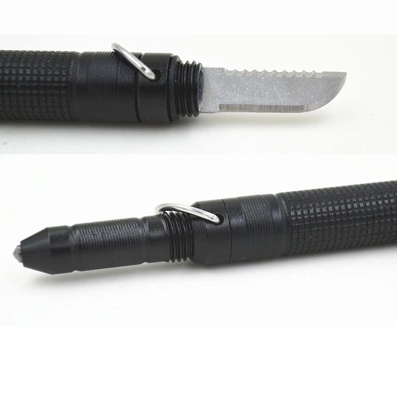 Self Défense de l'aviation tactique d'aluminium stylo plume avec le feu Stick