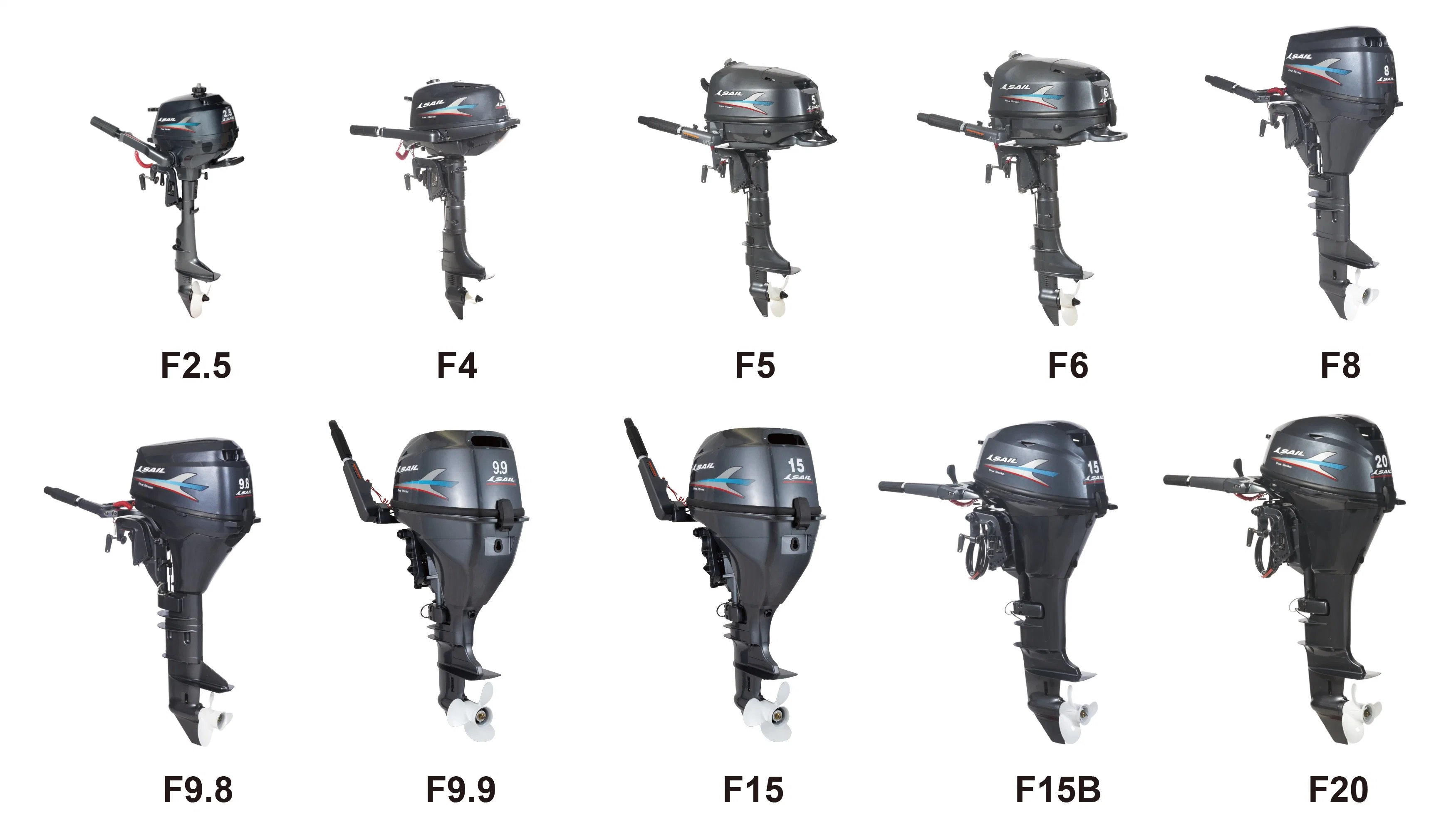 Sail 4 Stroke 2.5HP/4HP/5HP/6HP/8HP/9.9HP/15HP/20HP/25HP/30HP/40HP/50HP/60HP Boat Outboard Motor Engine