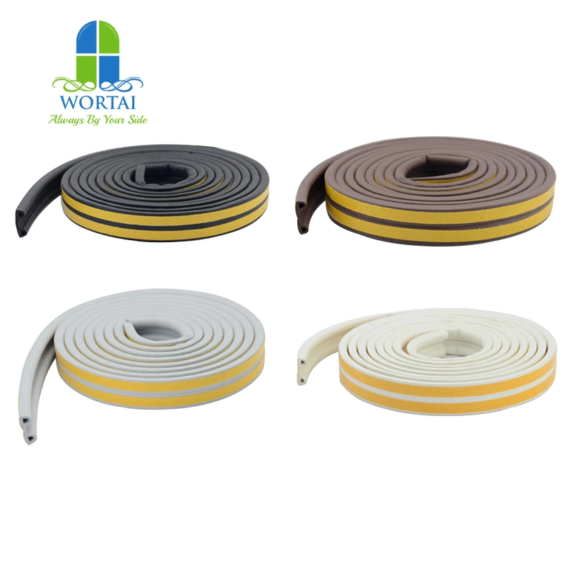 P Shape Waterproof Impact Resistant Foam Sealing Strips 9*5mm Rubber Gasket Seal