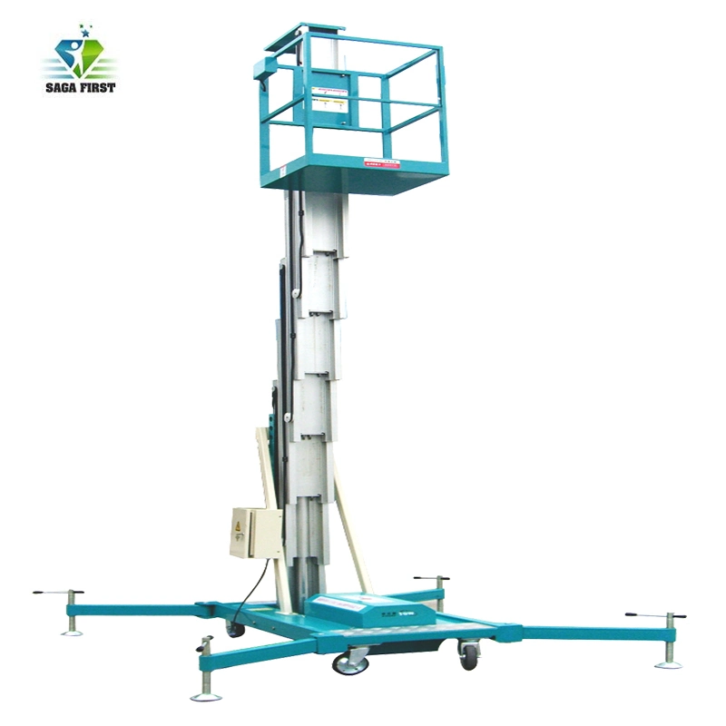 Portable 6m to 14m Air Condition Lifter Aerial Work Platform Electric Aluminum Lift