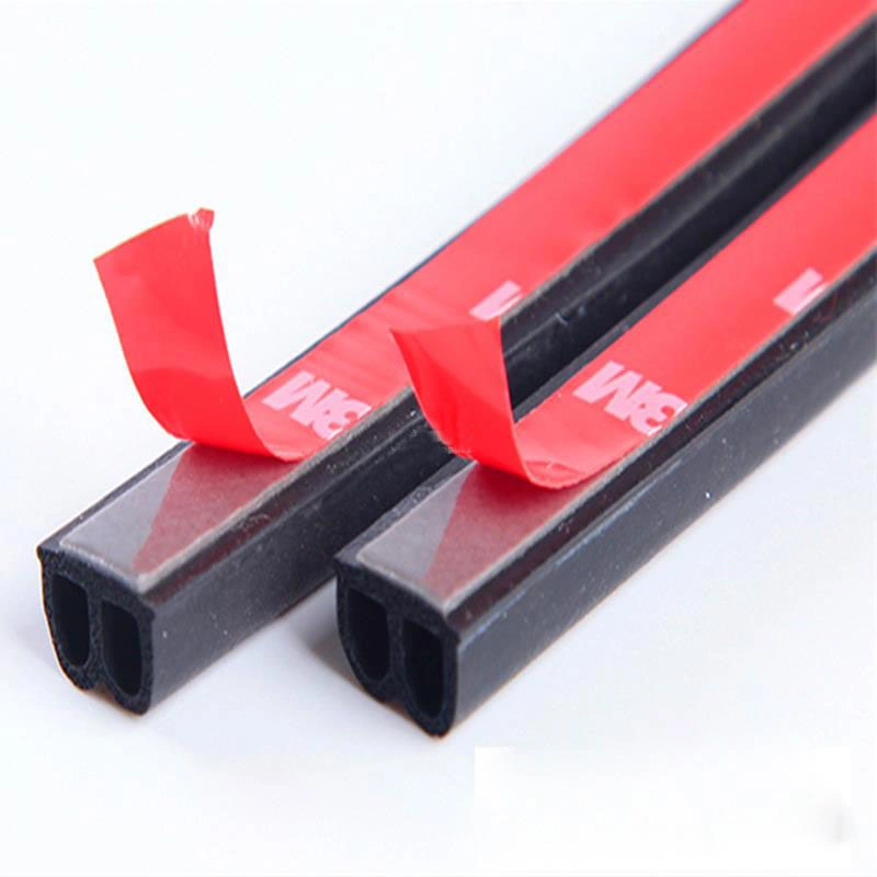 Machine and Door Waterproof Weatherproof Extrusion Self-Adhesive EPDM B D Shape Rubber Window Seal Strip Adhesive with 3m Tape