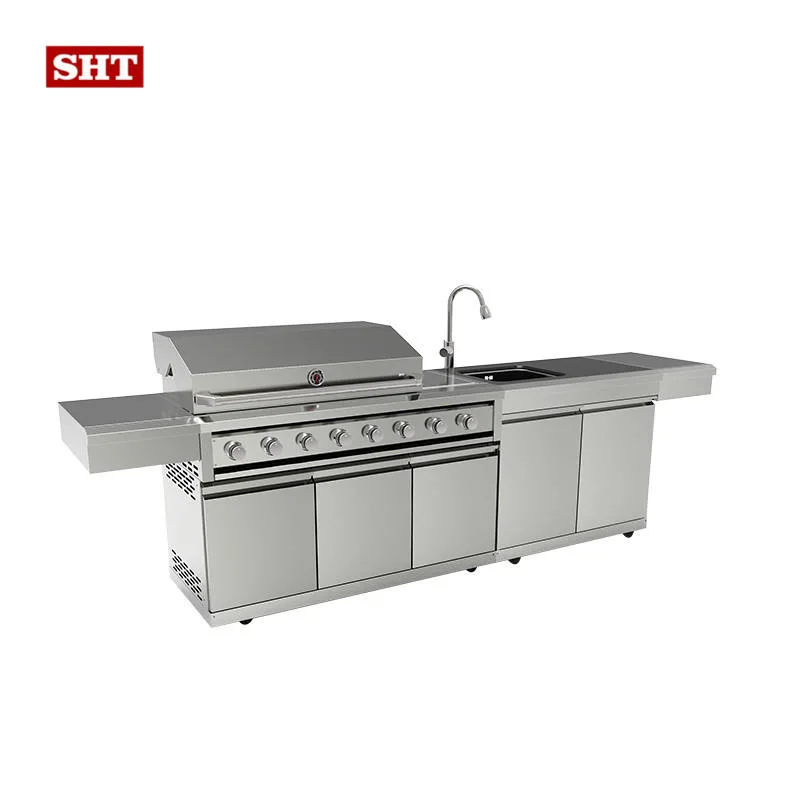 Moderne BBQ Grill Metall Neue Outdoor-Küche DIY Modulare Schrank Gasgrill