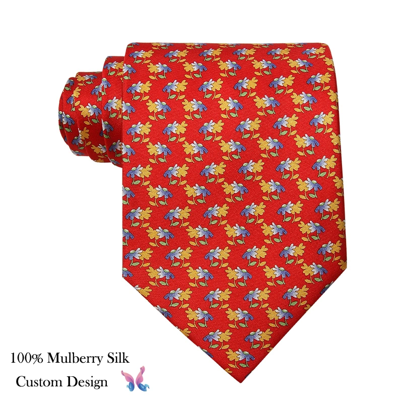 Original Factory Luxury Pure Silk Hot Sale Woven Custom Digital Printing Silk Tie with Custom Size