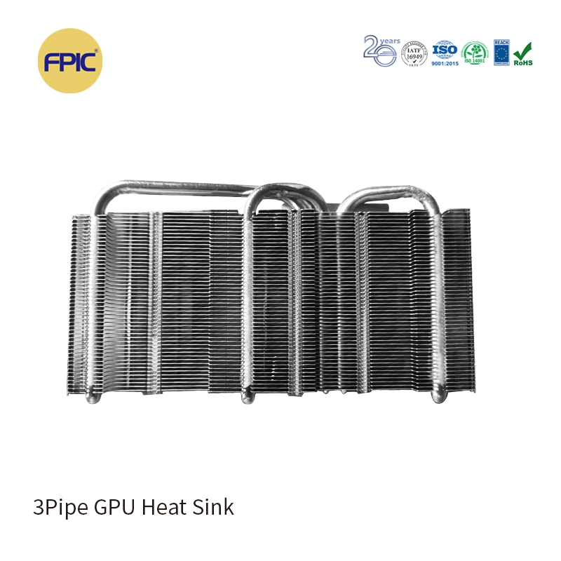 FPIC OEM hohe Wärmeleitfähigkeit Heat Pipe Kühlkörper für CPU-GPU