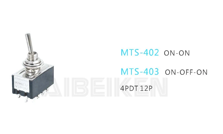 12 Контакты 4PDT on/off на 3 положения переключателя M6 Dia перекидной переключатель фиксации