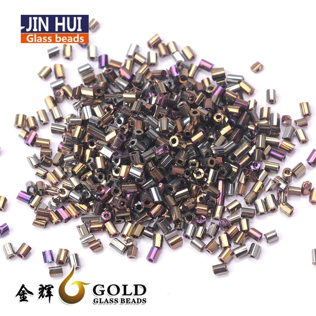 Jin Hui High quality/High cost performance  Plate Iris Color Round Glass Seed Beads for Cloth