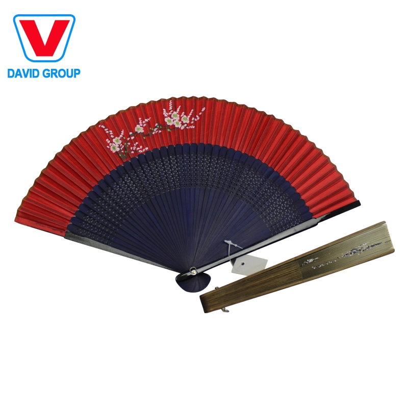 Châssis de bambou promotionnel chinois ventilateur de la main de papier