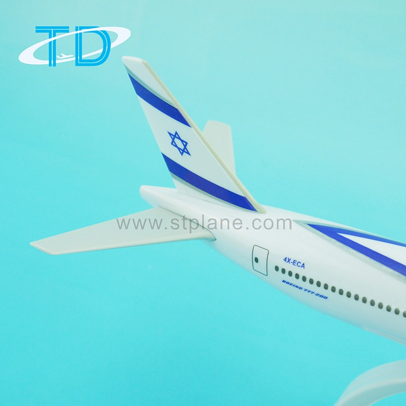 ABS Plasitc Aviation B777-200 1: 200 32cm EL Al Model Jet