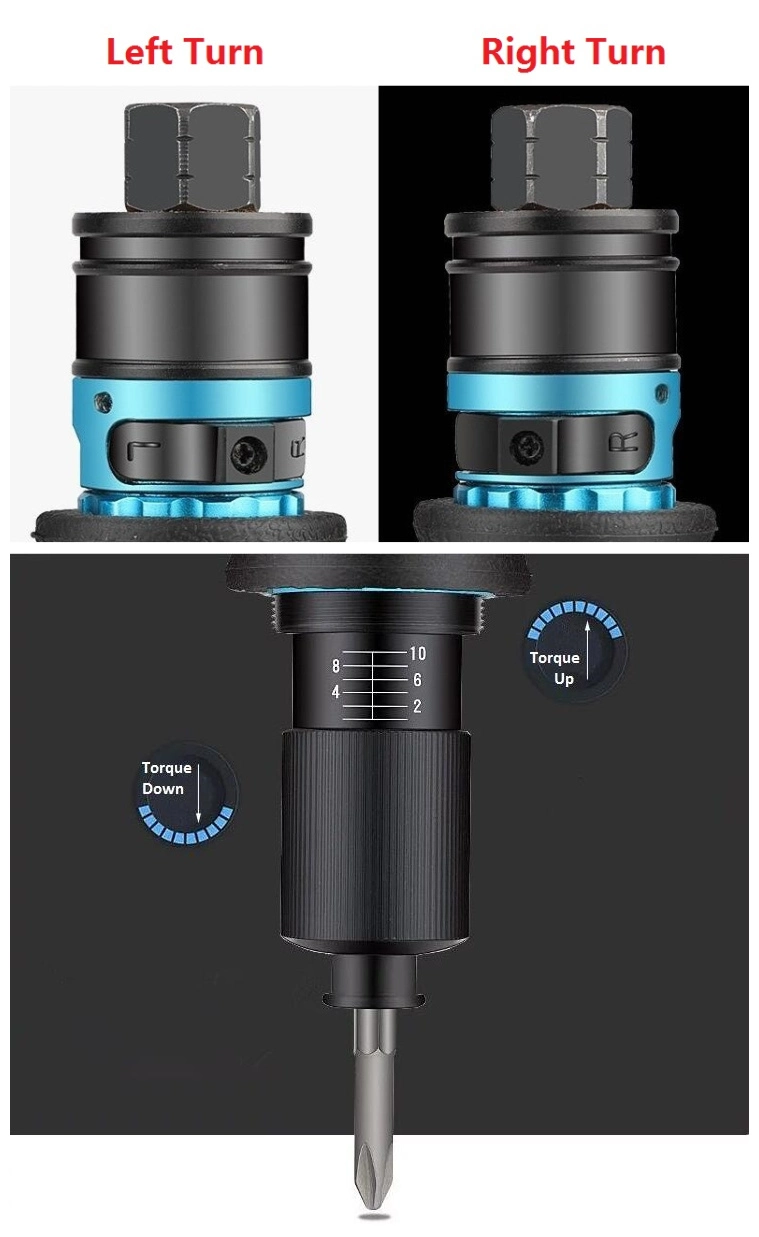 Destornillador neumático automático con fuerza de torsión ajustable (T40PB)