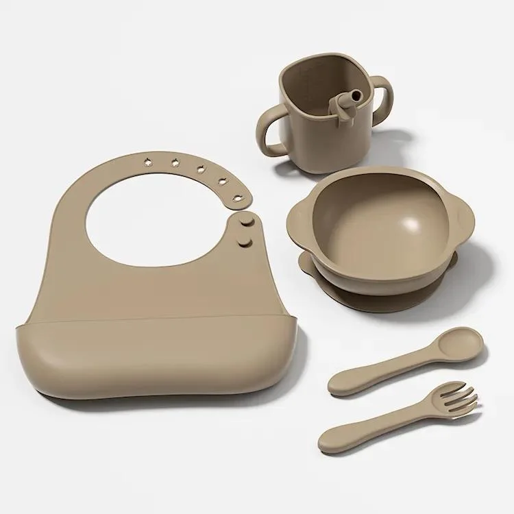 Qualité alimentaire bébé personnalisé silicone enfants repas vaisselle boîte Cadeaux