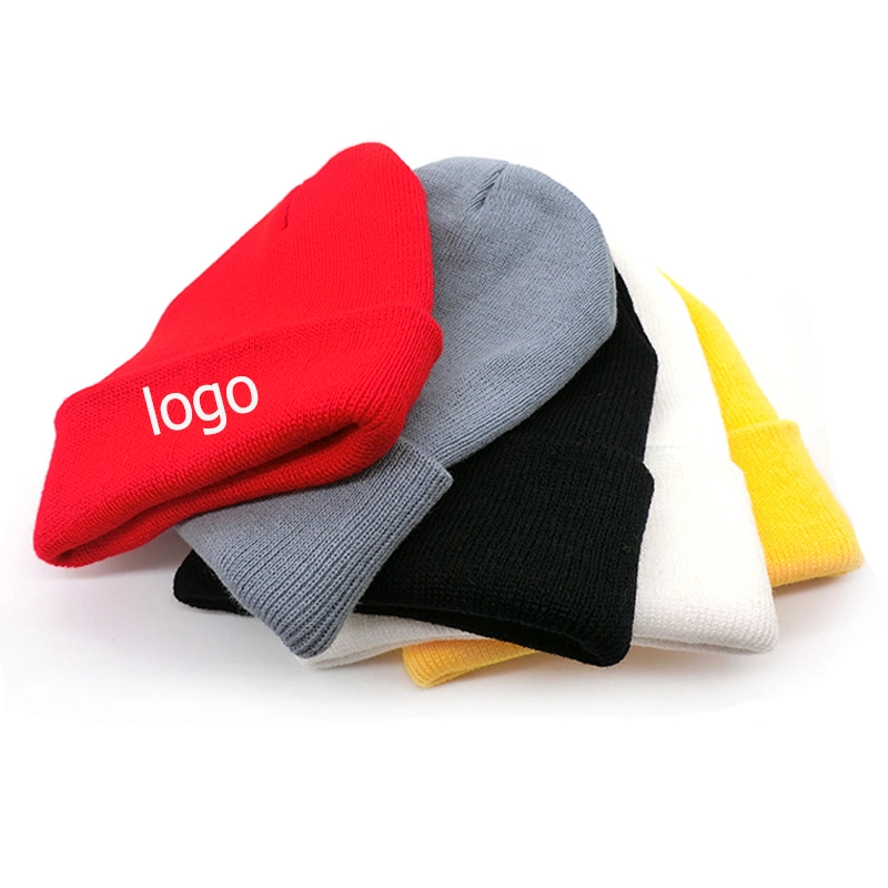 Mode Unisex Damen Herren Sport Custom Winter Strickhatten mit Logo Beanie Hüte Warme Ski Caps