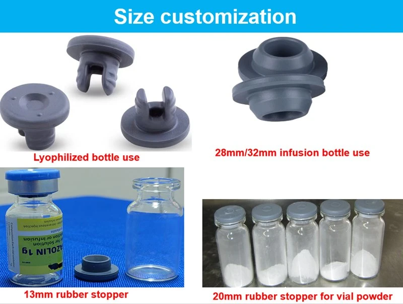 13mm 20mm Injection Lyophilization Medical Butyl Rubber Stopper for Tubular Injectable Glass Vial Closures