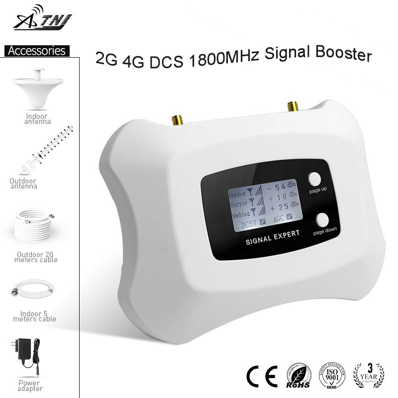 La DCS 1800 MHz Amplificador de señal de teléfono móvil de repetidor 2G 4G